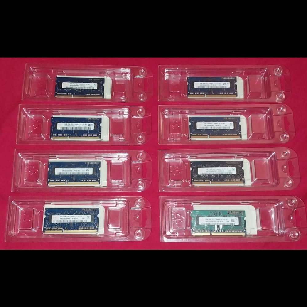 8 Preowned Hynix 2GB DDR3 PC3-10600S Laptop Memory Modules Cards RAM Tested OEM
